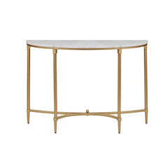 Console table White Marble Top and Gold Metal Legs