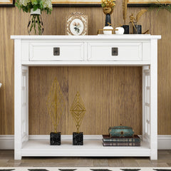 2-drawer console table white