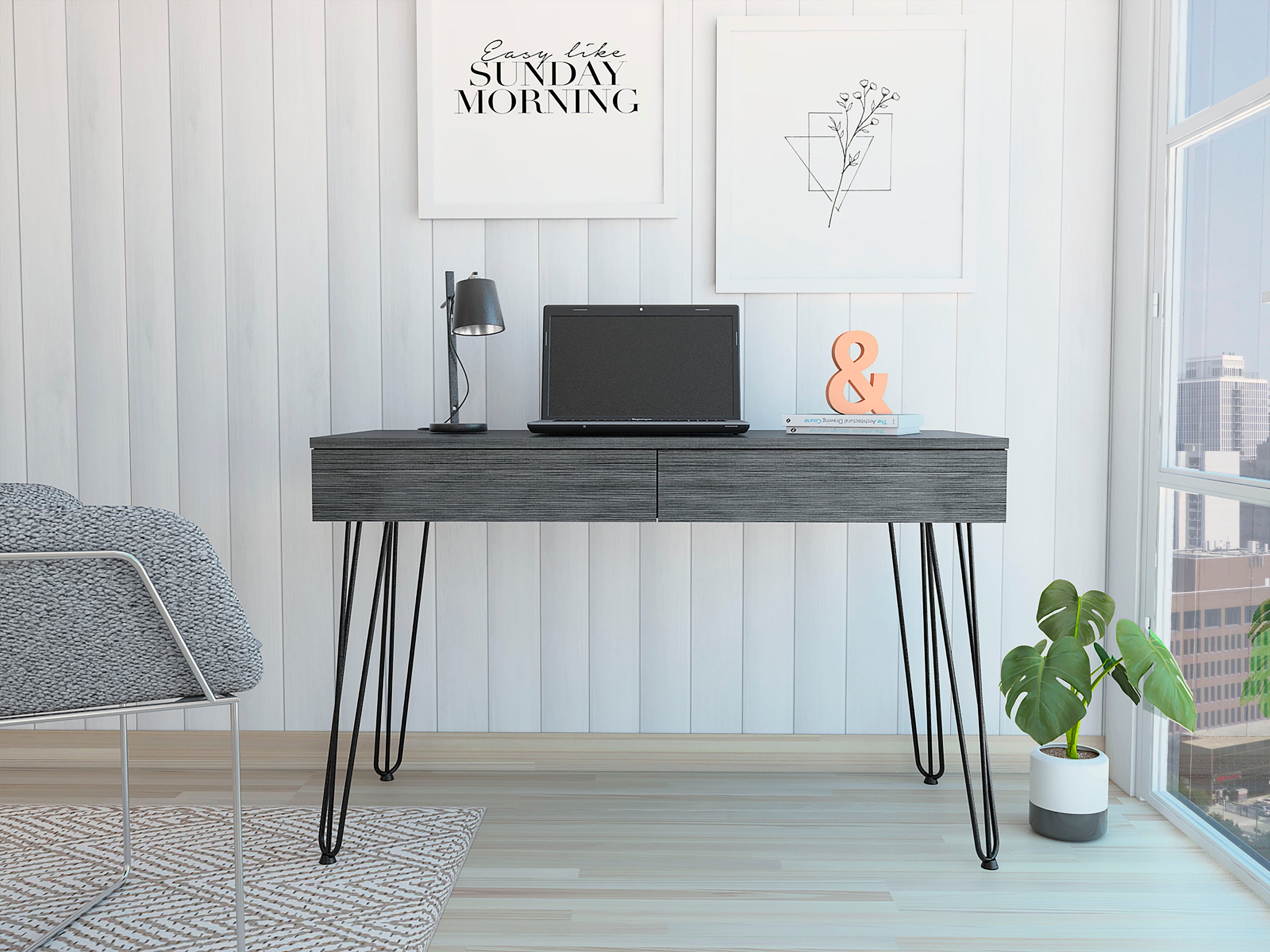 MAICOSY Writing Desks with 2-Drawer Home Office Computer Desk Kids Study Table