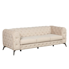 MAICOSY 85.5" Modern Sofa Upholstered Couch, Button Tufted Back Metal Legs Decor