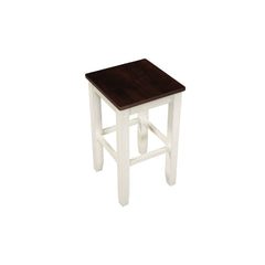 Farmhouse Counter Height Dining Stools with Footrest (Set of 4) - White