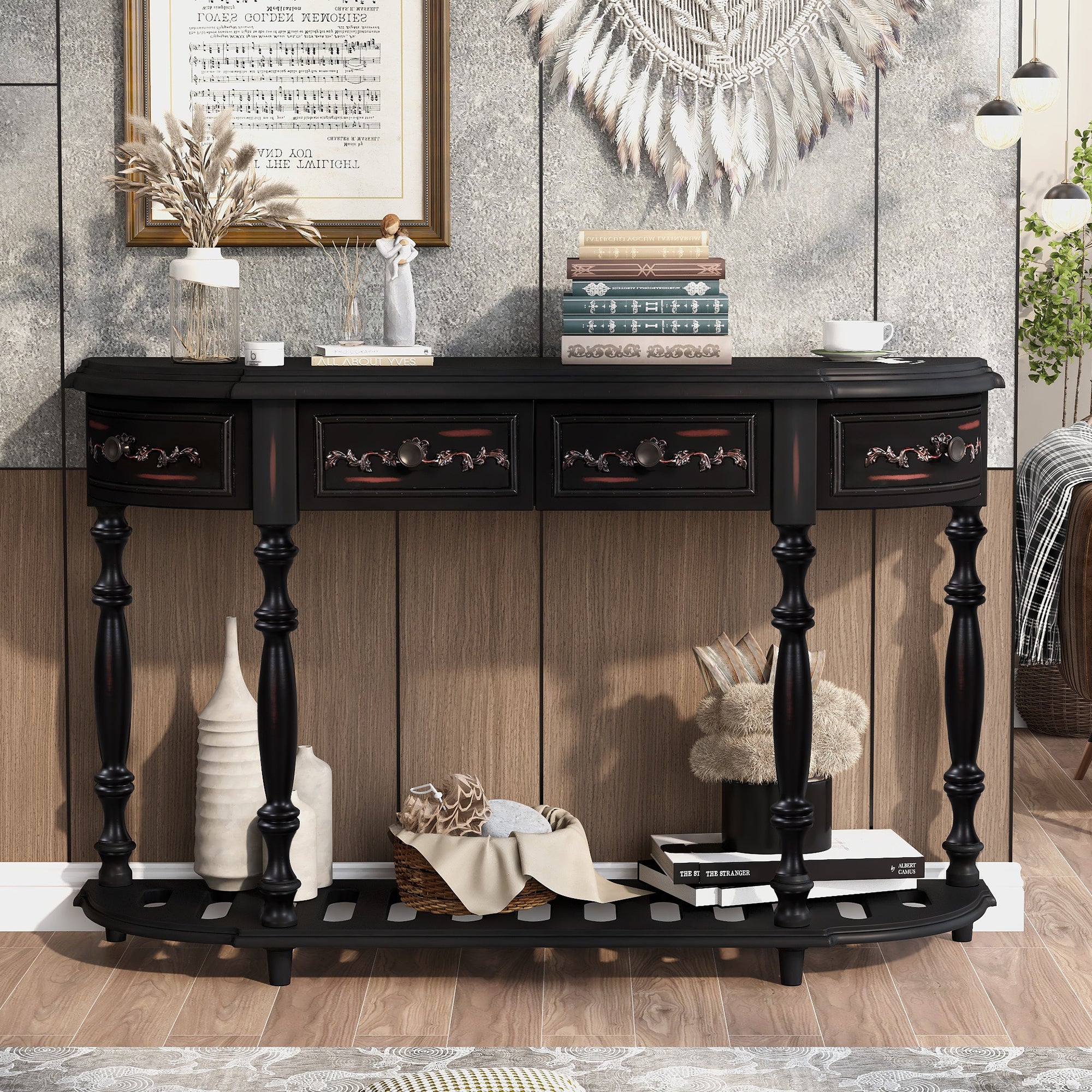 52-inch modern curved console