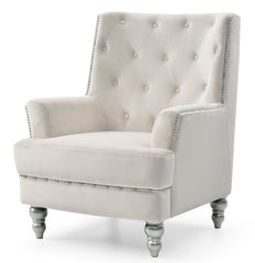 Pamona Faux Leather Chair - Ivory
