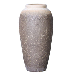 Artisanal Vintage Sand Ceramic Vase 6.5"D x 13.5"H