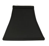 Slant Square Bell Hardback Lampshade with Washer Fitter - Black (with white lining)