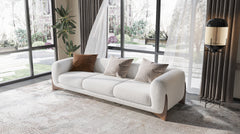 Modern & Luxury White Velvet Sofa II