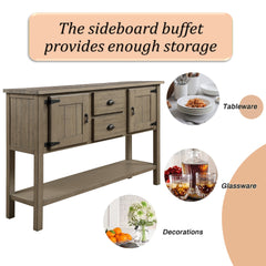 Sideboard with bottom shelf