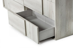 Italian Modern White Washed Oak Dresser