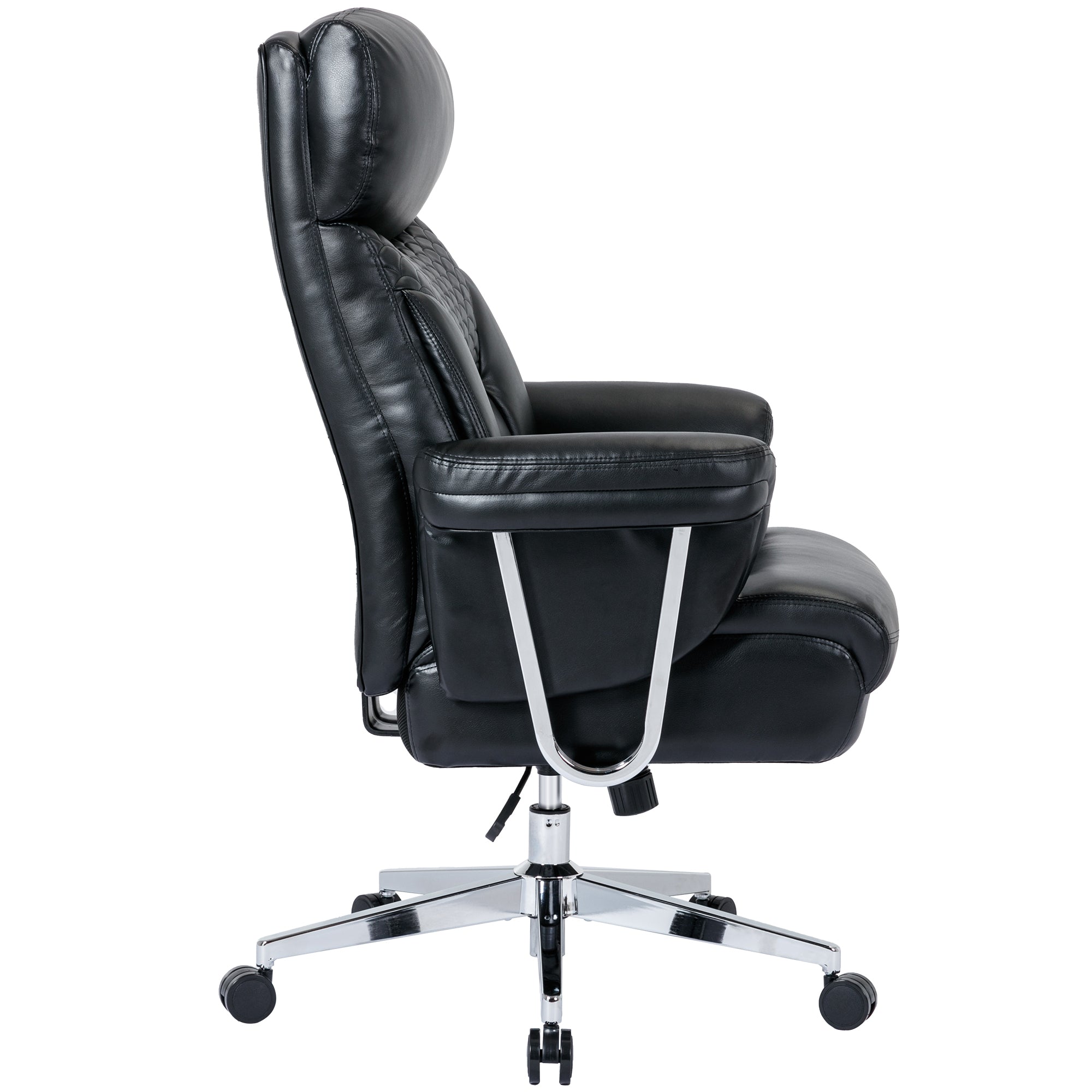 High Back Executive Office Chair 300lbs-Ergonomic Leather Computer Desk Chair - Black