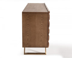 Finley Mid-Century Walnut & Gold Buffet