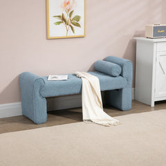 Modern Ottoman Bench - Light Blue