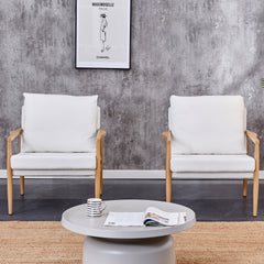 Teddy Velvet Accent Arm Chair Mid Century Modern - White