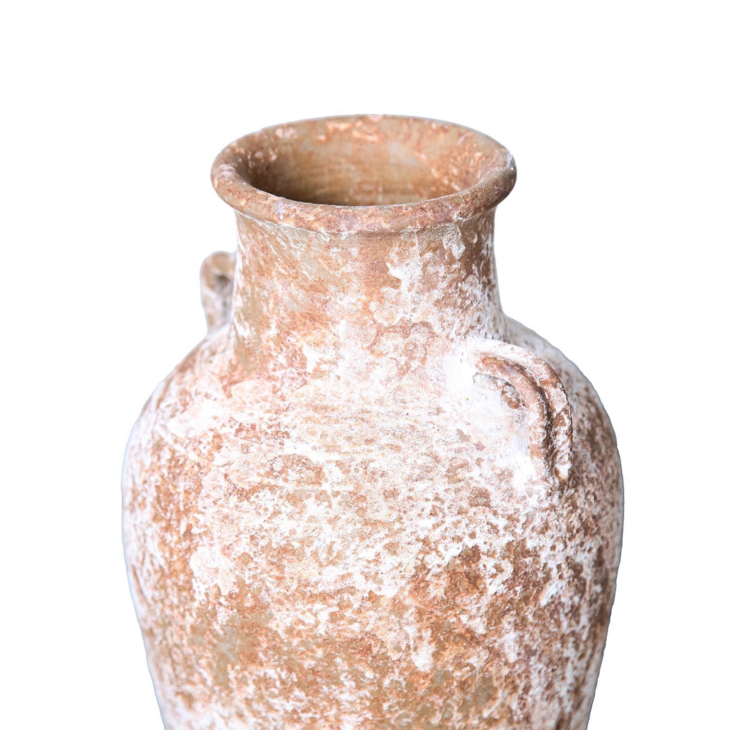 Country Charm Artisan Ceramic Aged Terracotta Vase