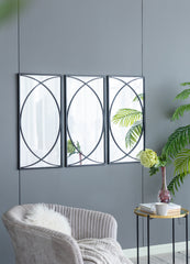 32” Rectangular Wall Mirrors with Black Frame