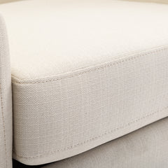 Linen Swivel Glider Barrel Chair