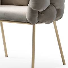 Debra Modern Grey Velvet Dining Chair