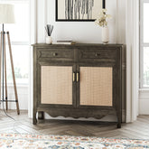 36'' Tall 2 - Door Accent Cabinet - Grey Wood