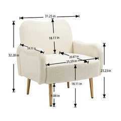 Teddy Accent Chair with Metal Feet