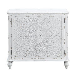 Whitewashed Console Table - White