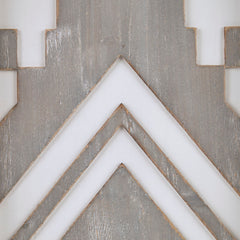 Mandal Two-tone Geometric 3-piece Wood Wall Decor Set - Grey