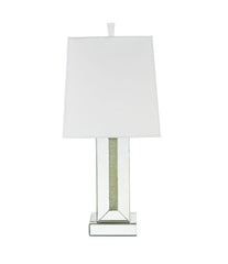 Glam Table Lamp, Mirrored & Faux Stones
