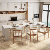 Multifunctional extendable console table - White