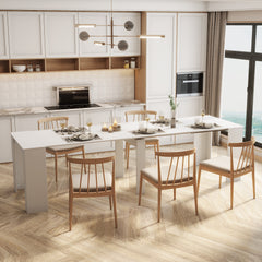 Multifunctional extendable console table - White