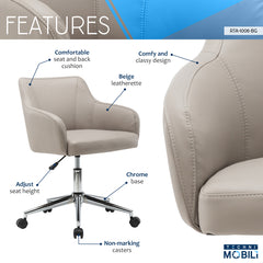 Comfy and Classy Home Office Chair - Beige