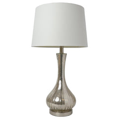 Mercury Vase Table Lamp with White Fabric Shade