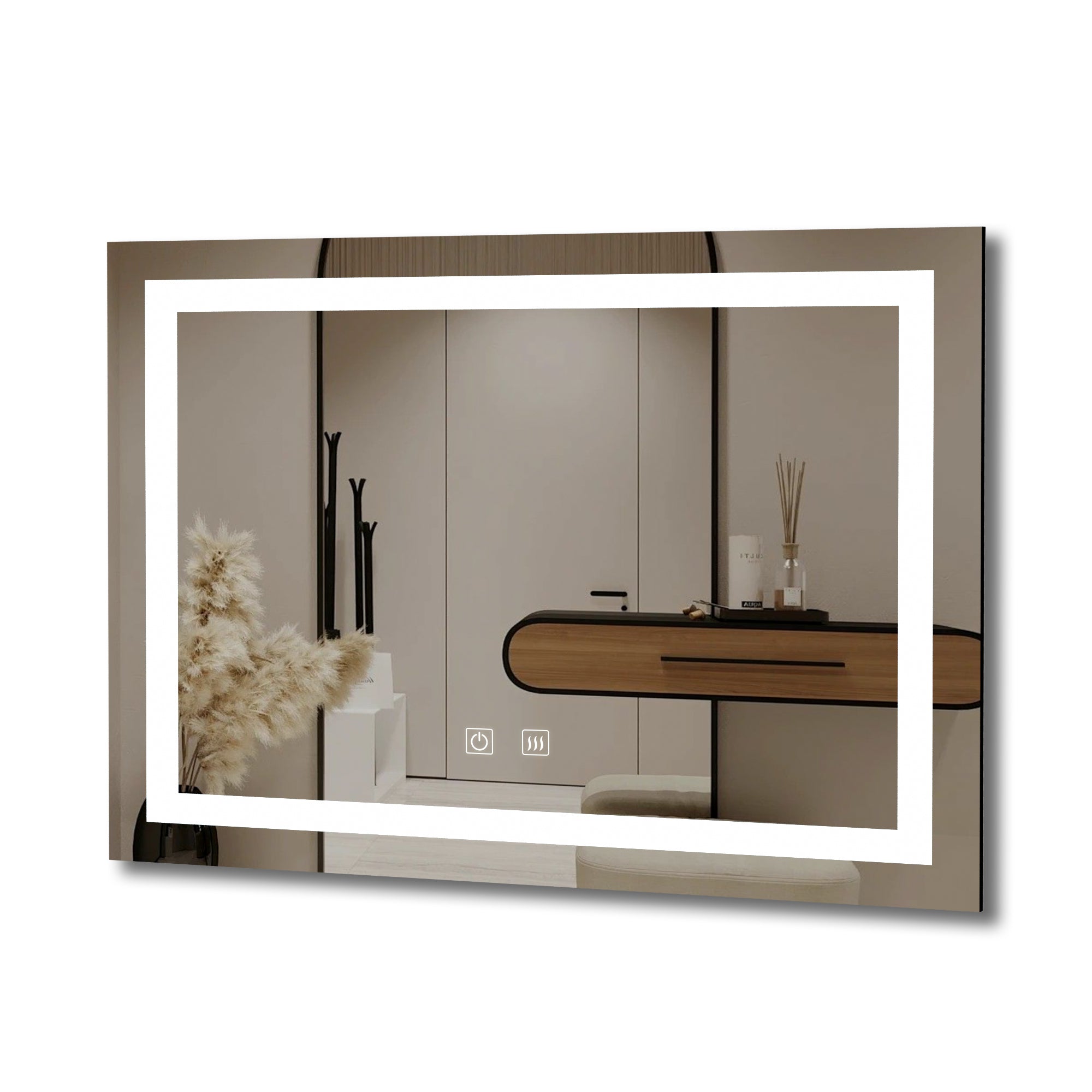 MAICOSY 36"x28" LED Bathroom Mirror Vanity Makeup Mirrors Touch Anti-fog Dimmable