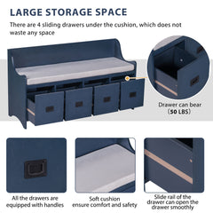 Movable Cushion Storage Bench