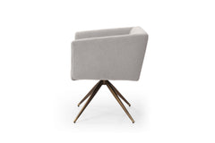 Light Grey Fabric Dining Chair