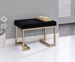 Champagne Ottoman Bench