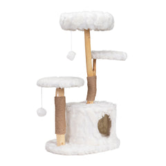 Natural Branch Cat Tower, Luxury Cat Condo - White
