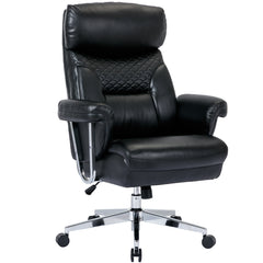 High Back Executive Office Chair 300lbs-Ergonomic Leather Computer Desk Chair - Black
