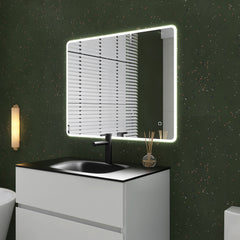 MAICOSY 36"x28" Large Rectangular Vanity LED Bathroom Mirrors Wall Touch Anti-Fog