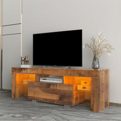 TV Stand with LED RGB Lights Walnut