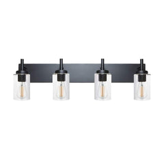 4 Lights Bathroom Vanity Light Fixture Black Sconces Wall Lighting Modern Industrial Indoor Wall Mounted Lamp