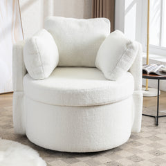 Swivel And Storage Chair - Ivory