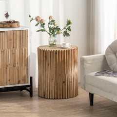 Retro Fashion Style Cylindrical Coffee Table - Natural