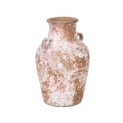 Country Charm Artisan Ceramic Aged Terracotta Vase