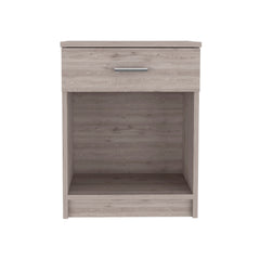 Nightstand 1 Drawer 1 Shelf - Light Grey