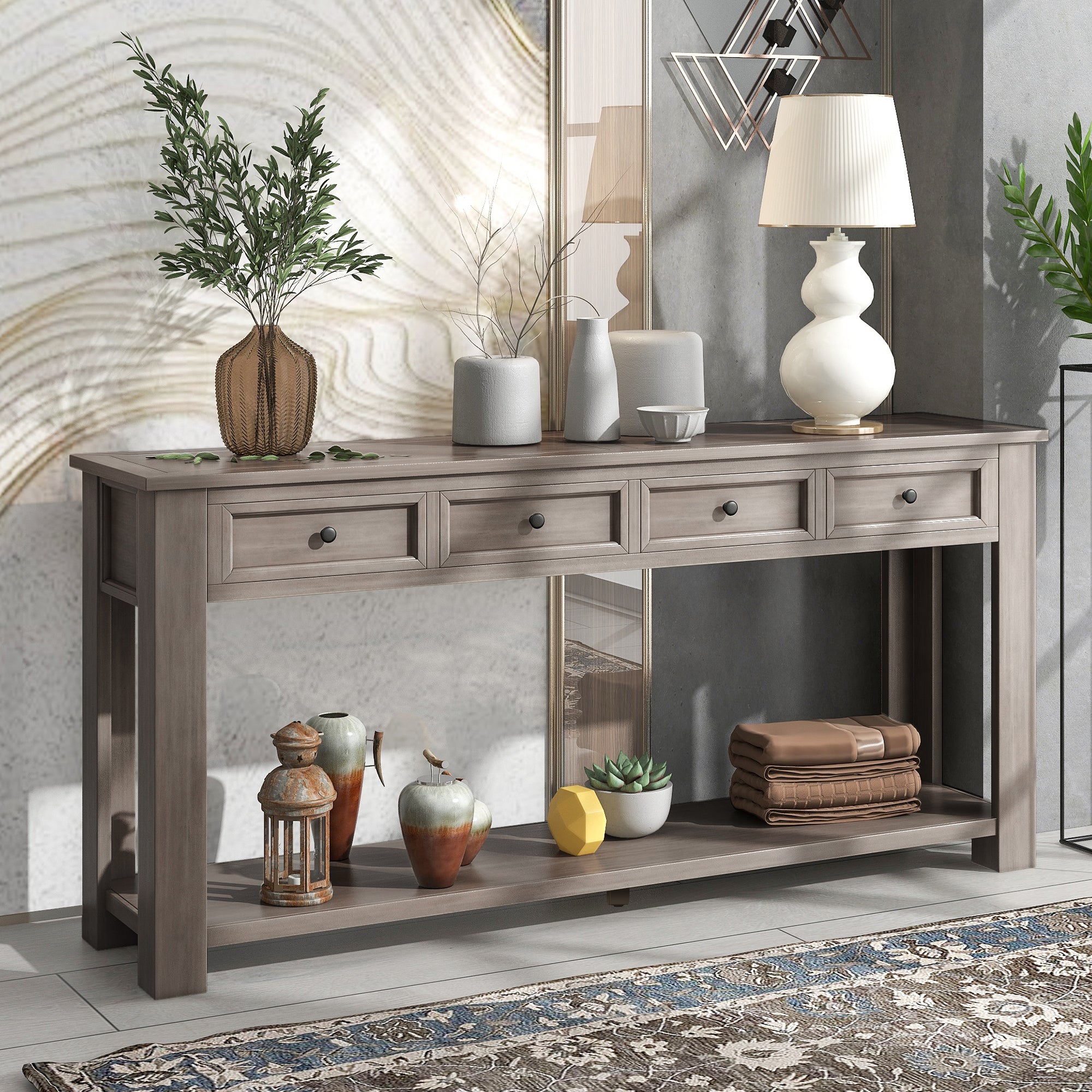 Console table with storage