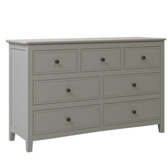 Charming 7 Drawers Solid Wood Dresser - Gray
