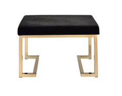 Black Fabric Ottoman Bench