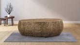 Contemporary Oval Coffee Table Gold