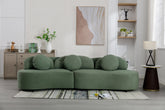 103.9" Modern Living Room Sofa Velvet Upholstered Couch Furniture - Green