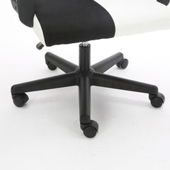 Chessboard office chair with adjustable backrest armrest- Black and White