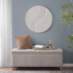 Olana Medallion MDF Wood Carved Wall Décor