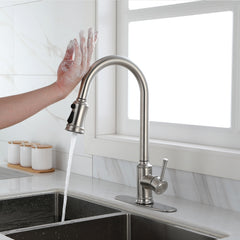 Touch Kitchen Faucet with Pull Down Sprayer - Brushed Nickel